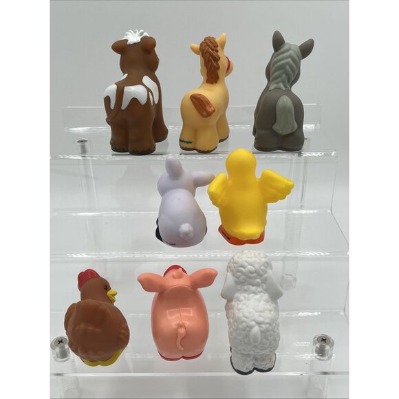 Fisher Price Little People Farm Animals 8pcs Pig Cow Horse Sheep Duck Rooster + - Picture 3 of 7